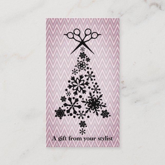 Hair salon stylist holiday coupon gift card xmas (Front)