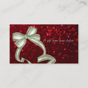 Hair salon stylist holiday coupon gift card xmas