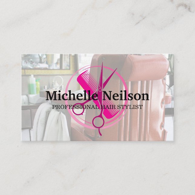 Hair Salon | Stylist Tools Business Card (Front)