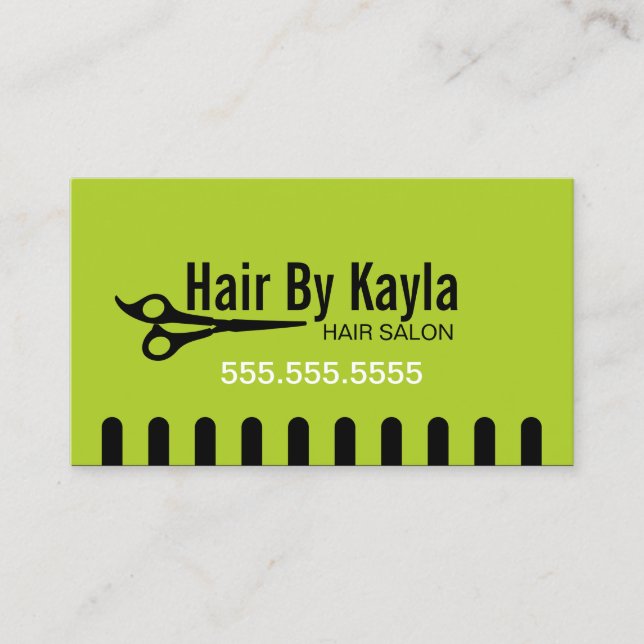 Hair Salon Stylist with Appointment Green (Front)