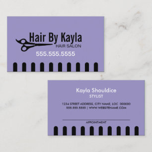 Hair Salon Stylist with Appointment Lavender Card
