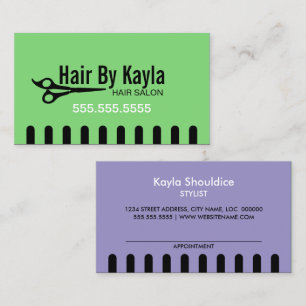 Hair Salon Stylist with Appointment Light Green Card