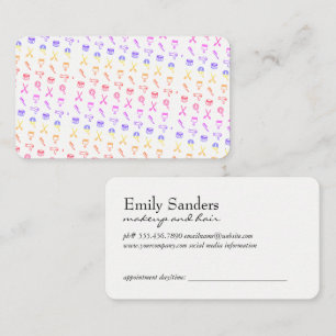 Hair Salon Tools Appointment Card