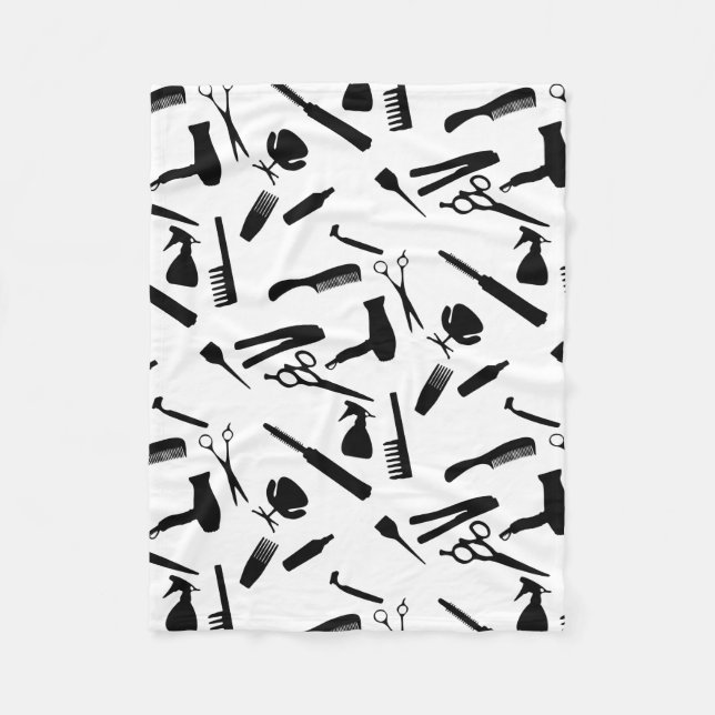 Hair Salon Tools Fleece Blanket (Front)