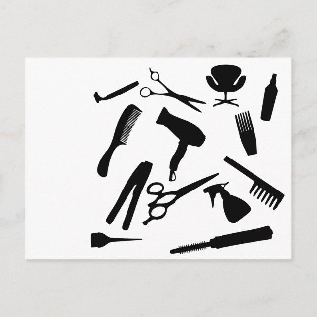 Hair Salon Tools | Postcard (Front)