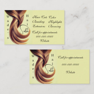 Hair Salon V 3.5" x 2.0" Business Card