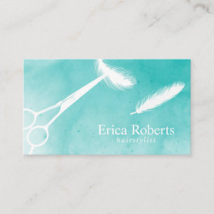 Hair Scissor & Feather Watercolor Appointment