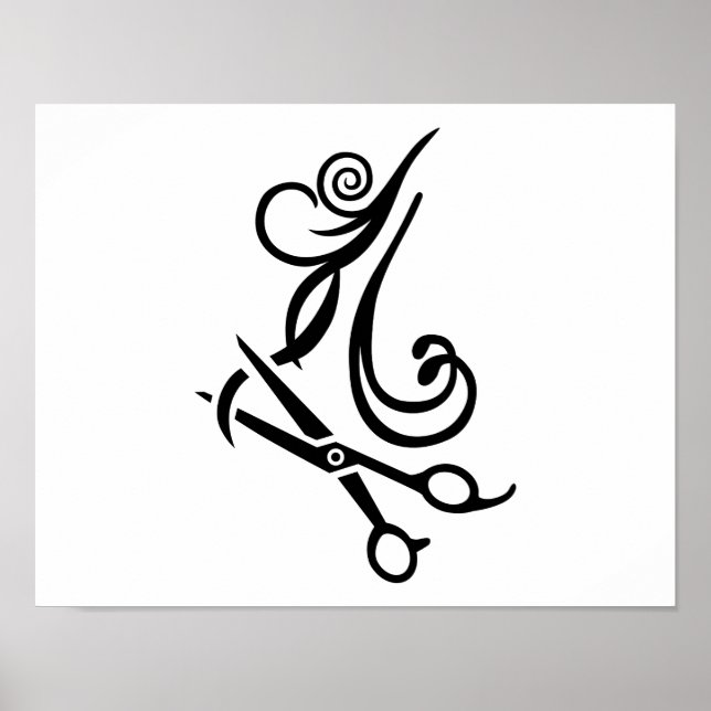 Hair scissors Hairdresser Poster (Front)