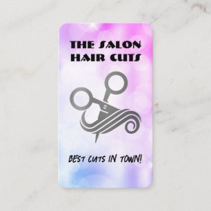 Hair Scissors Logo Beauty Salon Appointment Card