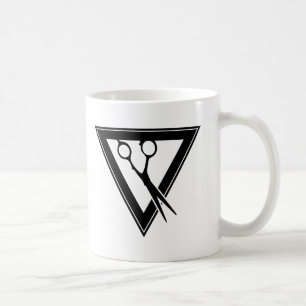 hair scissors triangle coffee mug