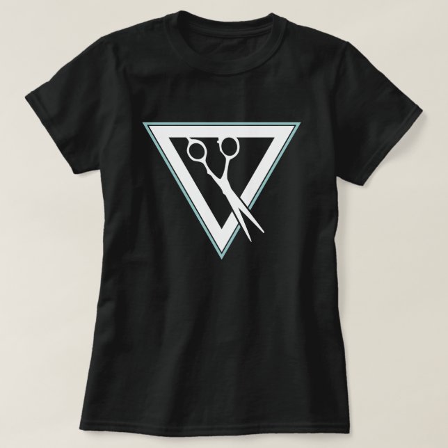 hair scissors triangle T-Shirt (Design Front)