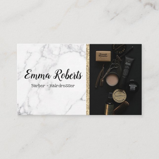 Hair Shop Scissors Hairdressing Salon Barber Shop Business Card (Front)