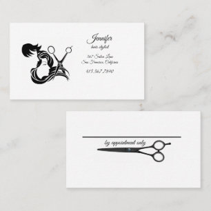 Hair Silhouette's & Scissors Hairstylist Business  Card