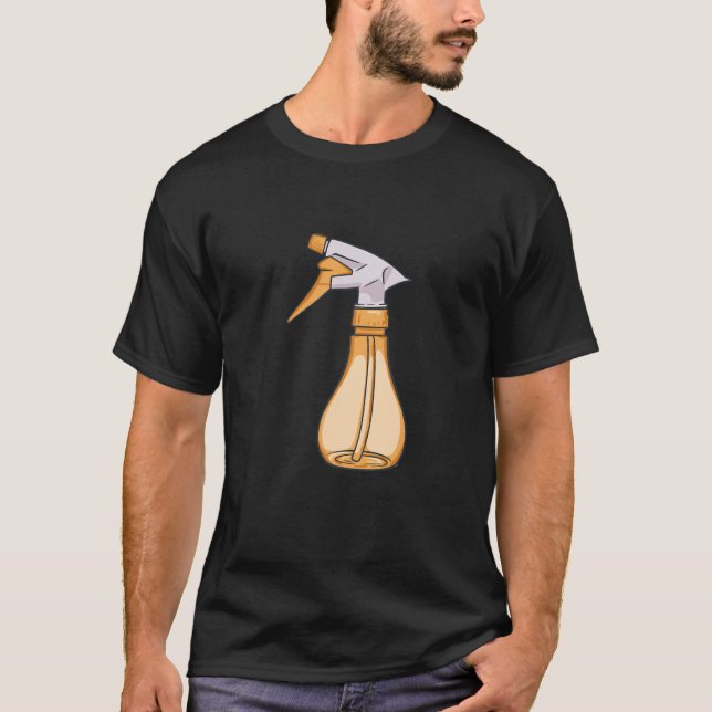 Hair Spray Bottle Hairdresser Bottle Barber T-Shirt (Front)