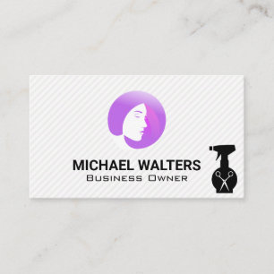 Hair Spray Bottle   Scissors   Women Hair Logo Business Card