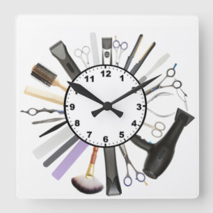 Hair Square Wall Clock
