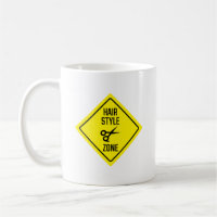 Hair Style Barber Shop Zone Sign | Classic Mug