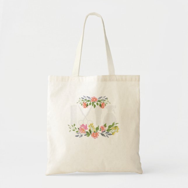 Hair Styling Tool Flower Hairdresser Hairstylist Tote Bag (Front)