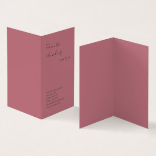 Hair stylish professional plain rose gold colour business card