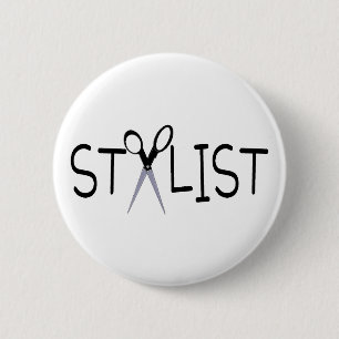 Hair Stylist 6 Cm Round Badge