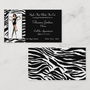 "Hair Stylist African American Diva" Business Card