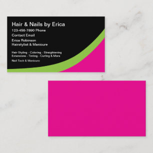 Hair Stylist And Nail Tech Theme Appointment Card