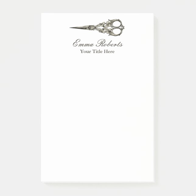 Hair Stylist Antique Scissor Vintage Hair Salon Post-it Notes (Front)