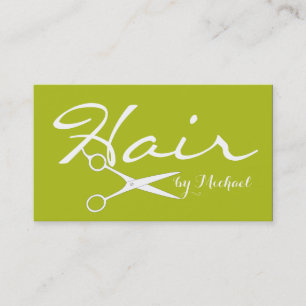 Hair Stylist Appointment - Acid Green Solid #2 Card