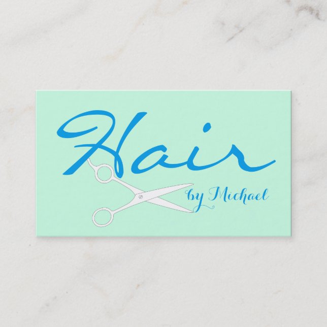 Hair Stylist Appointment - Aero Blue Solid Card (Front)