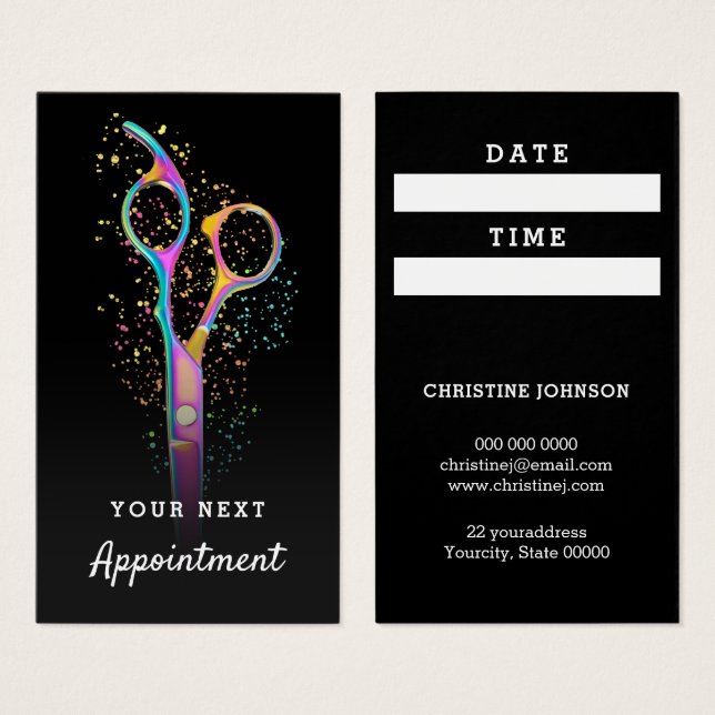 hair stylist appointment card (Front & Back)