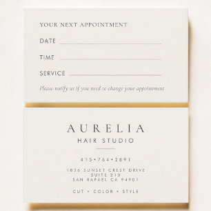 Hair Stylist Appointment Card