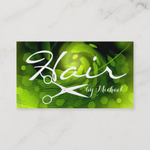 Hair Stylist Appointment - Green Abstract #17 Card