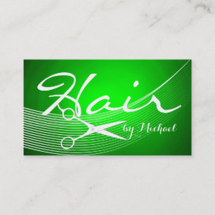 Hair Stylist Appointment - Green Abstract #2 Card
