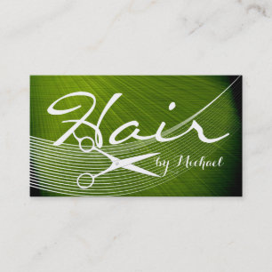 Hair Stylist Appointment - Green Abstract #9 Card