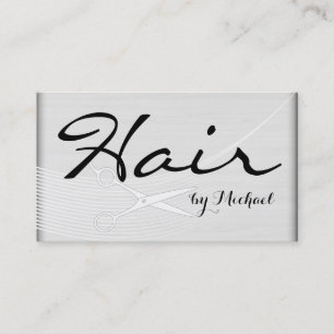 Hair Stylist Appointment Modern White Wood #2 Card