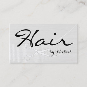 Hair Stylist Appointment Modern White Wood #3 Card