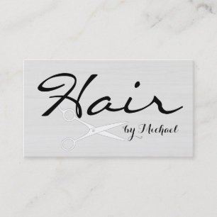 Hair Stylist Appointment Modern White Wood Card