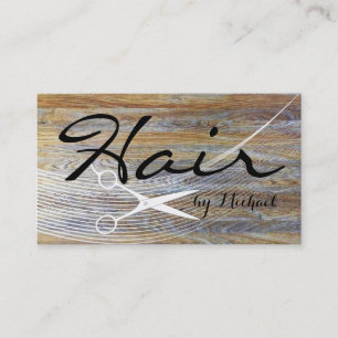 Hair Stylist Appointment Modern Wood #4 Card