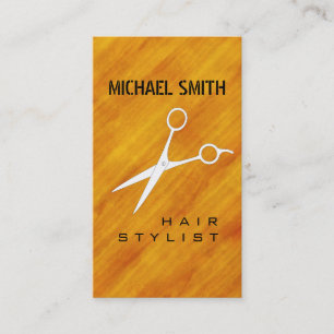 Hair Stylist Appointment Modern Wood Grain #4 Card