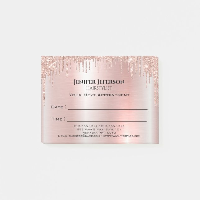 Hair Stylist Appointment Post-it® Notes (Front)