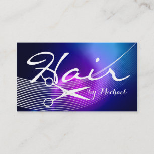 Hair Stylist Appointment - Purple Abstract #15 Card