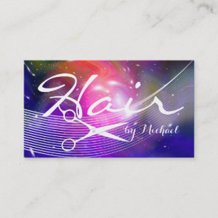 Hair Stylist Appointment - Purple Abstract #17 Card
