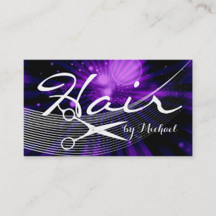Hair Stylist Appointment - Purple Abstract #18 Card