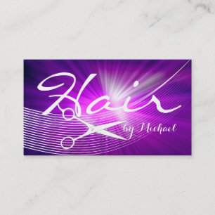 Hair Stylist Appointment - Purple Abstract #6 Card