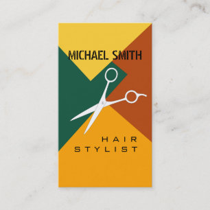 Hair Stylist Appointment Retro Colour Pattern #10 Card