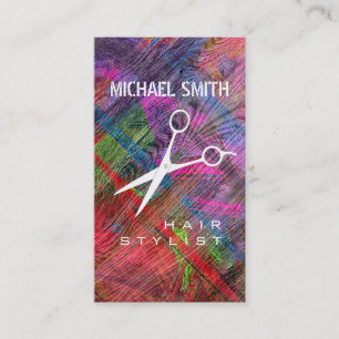 Hair Stylist Appointment Retro Colour Wood #4 Card