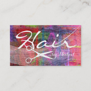 Hair Stylist Appointment Retro Colour Wood #5