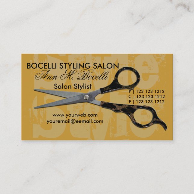 Hair Stylist Appointment Salon  Modern Typography Card (Front)