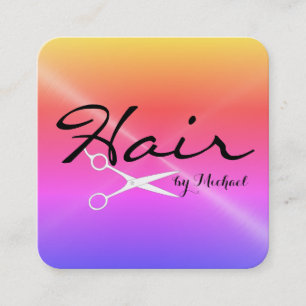 Hair Stylist Appointment Stainless Metal Look #2 Card