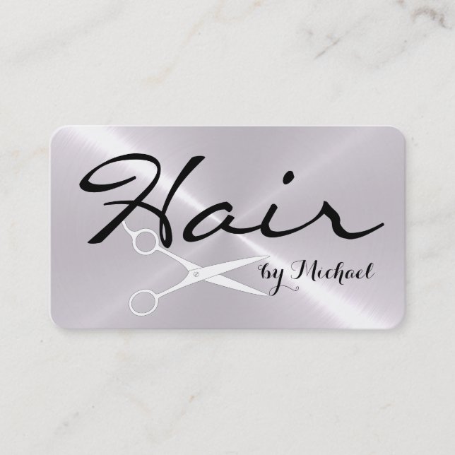 Hair Stylist Appointment Stainless Steel Metal (Front)